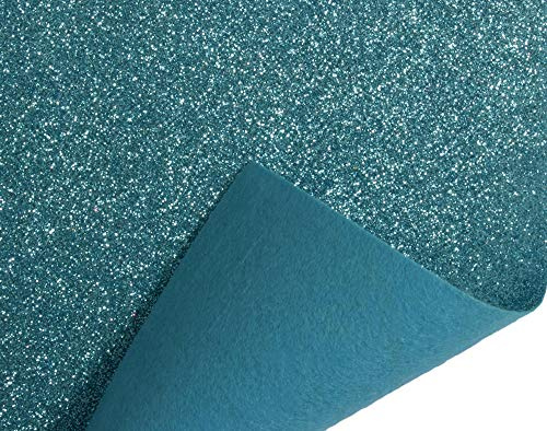 Trimits Glitter Craft Fabric Felt Sheets, Light Blue, 30 x 23cm (10 Pieces)