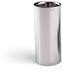 Outset Bartending Tool, Double Wall Cocktail Measuring Jigger, 2 in 1, 1oz and 2 oz, Stainless Steel