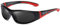 DUCO Sonnenbrille für Kinder Polarisierte Sonnenbrille Jungen & Mädchen mit Flexible Gummi UV400 Schutz (Schwarz Rot)