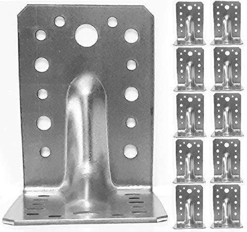 Corner Braces Brackets Plates, Heavy Duty Wooden Angle, Metal Steel Sheet Galvanised 3,54x 3,54x 2,56x0,06 (90 x 90 x 65 x1.5 mm) ART1.5 Pack of 10pcs