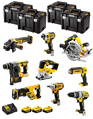 Kit DWK901T (DCD996 + DCH273 + DCG405 + DCF887 + DCF894 + DCS334 + DCS570 + DCS367 + DCL050 + 3 Batterien 5,0 Ah + Ladegerät + 4 x TSTAK VI)