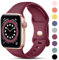 CeMiKa Cinturino Compatibile per Apple Watch Cinturino 38mm 40mm 41mm 42mm 44mm 45mm 46mm 49mm, Silicone Cinturini per iWatch Cinturino SE Series 10 9 8 7 6 5 4 3, 42mm/44mm/45mm/49mm-S/M, Vino Rosso