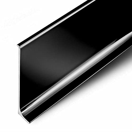 DQ-PP Sockelleiste | 10 m (2,5m x 4) | 100mm | Schwarz | Aluminium | eloxiert | Fussleisten | Bodenleiste | Sockelleisten | Profil | Sockel | Abschlussleiste | Alu | Leiste | Fussbodenleiste