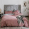Sedefen Warme Winter Bettwäsche 135x200cm 4teilig Biber Rosa Grau Wendebettwäsche Cashmere Touch Flauschig Flanell Bettbezug Deckenbezug und Kissenbezug mit Reißverschluss,2X 135x200cm + 2X 80x80cm