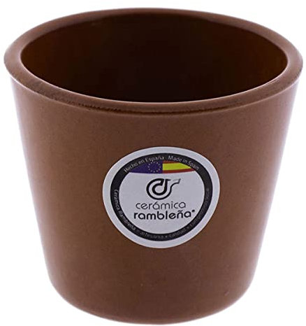 CERÁMICA RAMBLEÑA | Vaso de cerveza | Vaso maceta en barro rojo | Jarras de cerveza en barro rojo | Vasos de agua | 150 ml