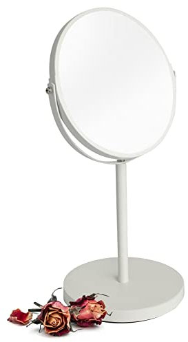 Sendez Miroir de maquillage sur pied grossissant Blanc