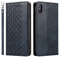 LOLFZ Case for iPhone X iPhone XS, Leather Flip Wallet Case Card Slots Kickstand Wrist Strap Protective Magnetic Phone Case Cover for Apple iPhone X/iPhone XS - Blue