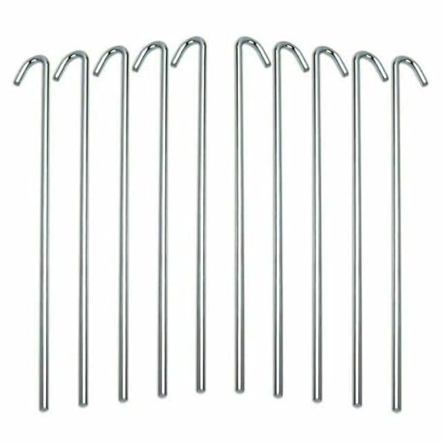 Tent Pegs Small 10pcs Strong Fixing 170 x 3mm Galvanised Steel For Long Life