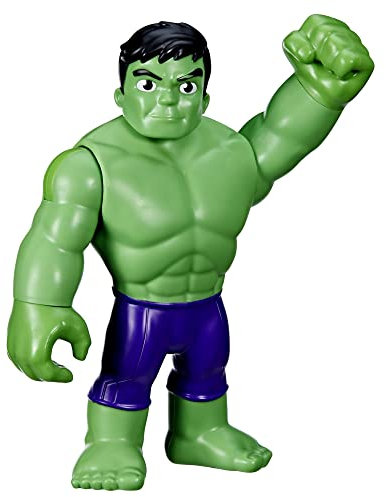 Marvel Spidey und Seine Super-Freunde – 22,5 cm Hulk Action-Figur mit beweglichem Kopf, Armen & Beinen – Superhelden-Spielzeug mit Zubehör für Kinder ab 3 Jahren – Bekannt aus Disney+