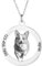 OTXIXTO Personalisierte Foto-Halskette Edelstahl Katze Hund Haustier Schwarz-weißes Bild Rund Förmiger Anhänger Haustier Halskette Individuelle Geschenke für Frauen/Männer/Tierliebhaber