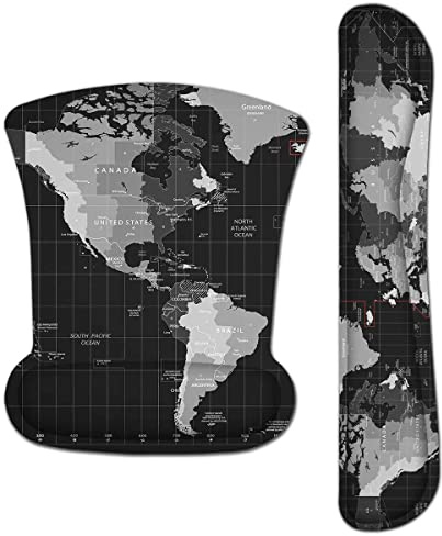 AOKSUNOVA Mauspad mit Gelkissen Mousepad mit Handauflage | Handauflage Tastatur mit Memory-Schaum, rutschhemmender Basis und atmungsaktivem Lycra für Büro und Homeoffice.