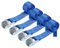 Zurrgurt Spanngurt belastbar bis 250 kg DIN EN 12195-2 Befestigungsgurt Klemmverschluss Befestigungsriemen blau verschiedene Längen Stückzahlen, 4er Pack 2.5 cm x 1 m