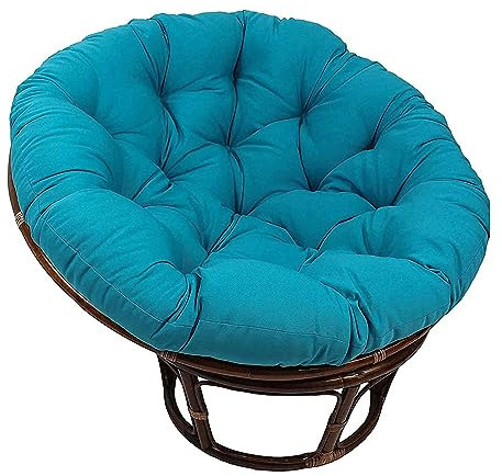 Hsivtns Papasan Sitzauflagen GartenmöBel,Sessel Kissen Runder Papasansessel Sitzauflagen Handgefertigt Polster für Hollywoodschaukel, Ca.40~180 cm ø Rund,Blau,170×170cm