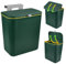 Wuzdy Poubelle Suspendue, 9L Poubelle Murale Cuisine, 9L Poubelle Cuisine Suspendue, Poubelle Cuisine avec Couvercle Coulissant, pour Cuisine, Salle de Bain, Chambre, Salon (29 * 16 * 26cm, Vert)