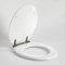 Milano Richmond Traditional 375mm x 435mm White Effect Toilet WC Seat Top Fix Gold Soft Close Hinges