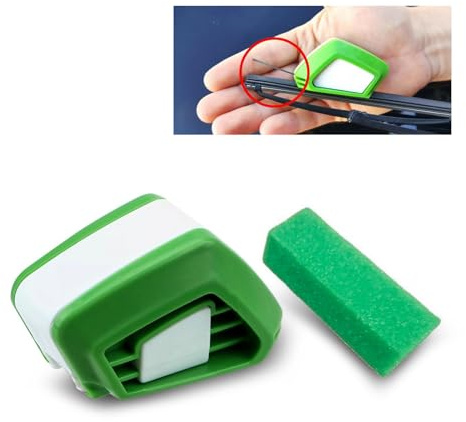 Yumfugu 1 PC Automotive Wiper Repairer, ABS Ergonomic Windshield Wiper Blade Cutter Cleaning Tool, Universal Multi-function Repair Accessories, Compatible with Most Car Models (Green & White)