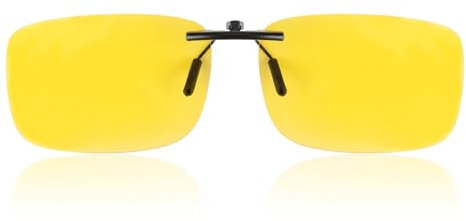 Polarised Clip on Night Driving Glasses, Anti Headlight Glare Glasses for Men Women, Day Driving Glasses UV Protected, Minimize Glare from Oncoming, High Definition Vision for Fishing Driving Outdoor