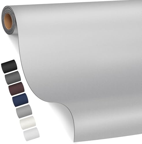 Leder kunstleder selbstklebend, 80 x 200cm leder reparatur set, Leder Reparatur Kit für Möbel, Sofa, Autositze, Taschen, Leder Reparatur und Renovierung(Glatt Grau)