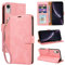 GOTOURED for iPhone XR Case Wallet, [RFID Blocking 4 Card Slots] [Wrist Strap] [Kickstand] [Magnetic Closure] Shockproof Protective Soft Leather for iPhone XR Flip Cases Cover 6.1 inch (Pink)