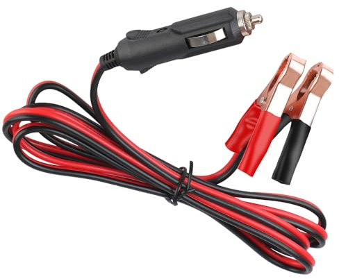 Fyuasto Stecker Adapter Netzkabel mit Sicherung Krokodil Clip Auto Zigarettenanzünder Buchse 12V-24V multifunktional geeignet für Autos