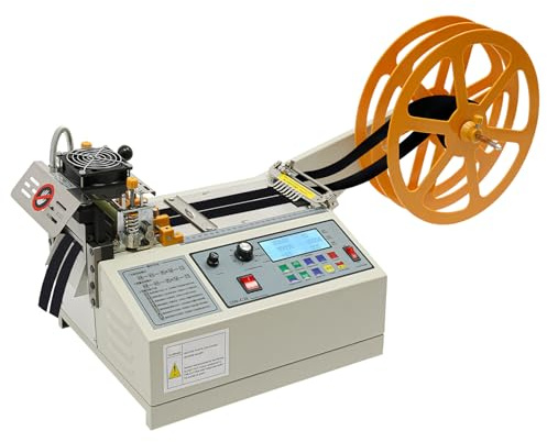 VonVVer Machine de découpe de sangle Largeur de coupe 98 mm - Sangle froide et chaude, Machine de découpe pour couper des bandes, sangle, sangle à fermeture éclair Machine de découpe automatique de