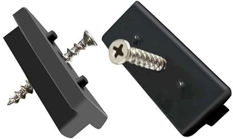 LilaLemon 50 clip di fissaggio a T in composito nero con 50 viti di montaggio