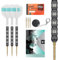 Target Darts Rob Cross 95K Swiss Point Steeldarts, 95% Tungsten Darts mit K-Flex Flights, 22G | Voltage Darts, Player Edition Swiss Points K Flex Dart Set, Swiss Point Tool inklusive