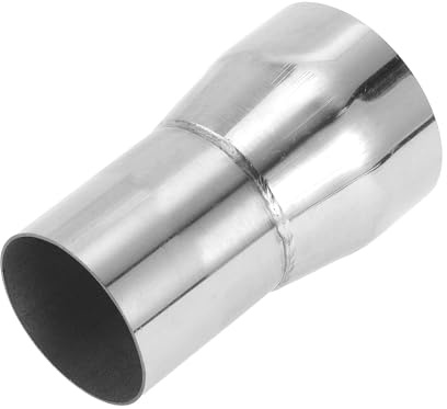 Motoforti Mandrel Exhaust Pipe Adapter Concentric Reducer 2 OD to 2.5 OD | 4inch Long, Car Exhaust Pipe Tubing Piping Adapter, Silver Tone, 304 Stainless Steel