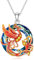 ABIGY Phoenix Halskette für Damen 925 Sterling Silber Rot Phoenix Blau Kristall Schmuck Phoenix Weihnachten Halloween Geburtstag Erntedank Ostern Muttertag Schmuck Geschenke für Mutter Frau Freunde