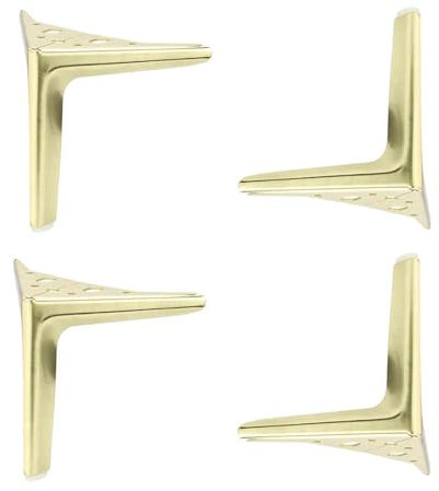 Lot de 4 pieds de meubles triangulaires modernes en métal - Pour remplacer une armoire, une table basse, un canapé, un meuble TV et d'autres pieds de meubles (10 cm)