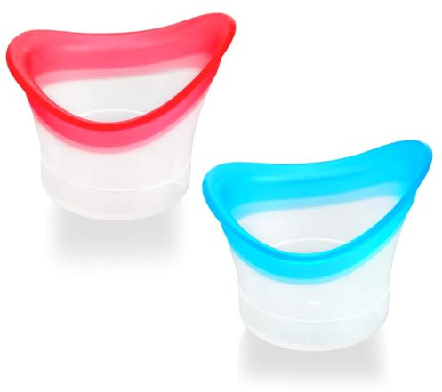 2pcs Eye Wash Cup Eye Wash Cleaner Kit Silicone Eyes Cleaning Cup for Rinse Portable eye Care Tool Transparent with Storage Container for Quick Relief Tired eyes Dust Cleaning Makeup Irritants