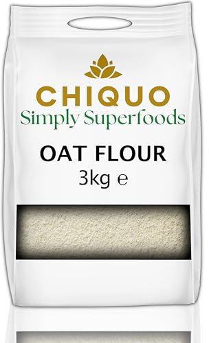 Chiquo Oat Flour 3kg - Premium Stabilised 100% Wholegrain Oats | High Protein & Fibre, Low Fat | No Added Sugar | Vegan & Clean Eating Friendly | Perfect for Pancakes, Baking, Smoothies & Cooking