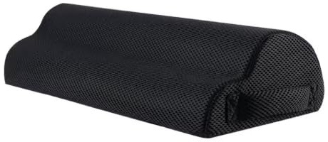 Memory Foam Office Foot Stool, Under Desk Footrest Leg Elevation Pillow for Gaming and Home Office, Black, 40x20x10cm