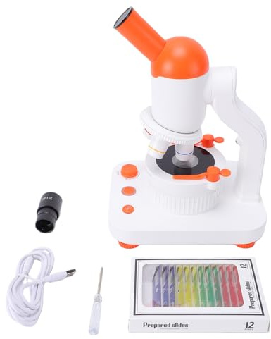 Yechiry Shockproof ABS 40X-400X Microscope with 12 Prepared Slides for Educational Projects