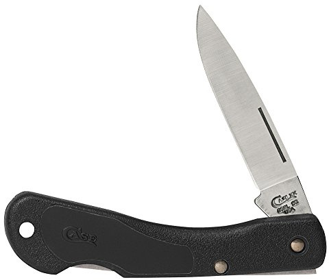 Case Cutlery 00253 Lightweight Mini Blackhorn Pocket Knife with Stainless Steel Blade, Black Synthetic