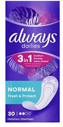 Always Dailies Fresh Protect Normale, Weiss, 30 Slipeinlagen