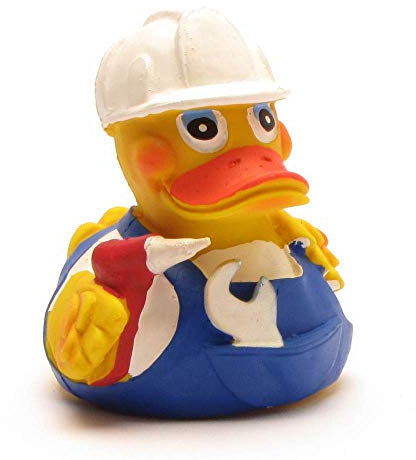 DUCKSHOP I Badeente Heimwerker I Quietscheente I L: 7,5 cm