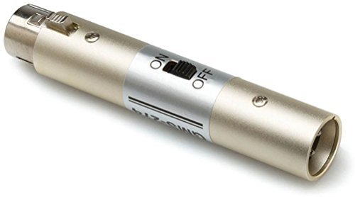 HOSA GMS-274 Karaoke Microphone Power On/Off Switch Adaptor - XLR3F to XLR3M