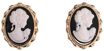 boucles d oreilles camées, clous d oreilles Madame de Pompadour