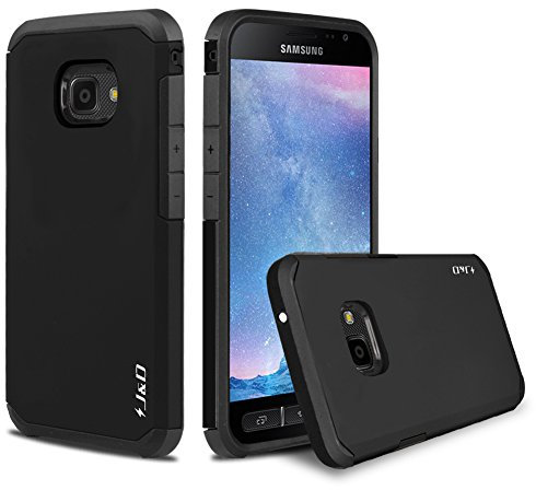 J&D Kompatibel für Samsung Galaxy Xcover 4/Galaxy Xcover 4S Hülle, [ArmorBox] [Doppelschicht] [Heavy-Duty-Schutz] Hybrid Stoßfest Schutzhülle für Galaxy Xcover 4/Galaxy Xcover 4S - Schwarz