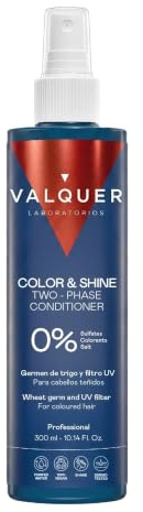VALQUER Leave-in Conditioner für Coloriertes Haar | Farbschutz | 300 ml | Mit UV-Filter | Mehr Farbbrillanz & Glanz | Spendet Feuchtigkeit & Entwirrt | Mit Weizenkeimextrakt