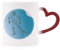 DIYthinker Wintersport Ski und Schuhe Illustration Morphing Becher-Hitze-Sensitive roter Herz-Cup Mehrfarbig