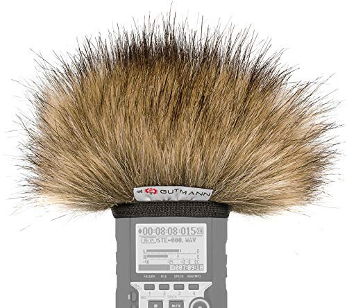 Gutmann Mikrofon Windschutz Fell für Zoom H1 / H1n Wolf Handgefertigt in Deutschland