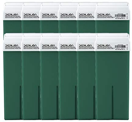 Depilion 12 x Wachs-Roll-On-Patronen mit 100 ml Aloe Vera | Roll-on Wachs für Haarentfernung