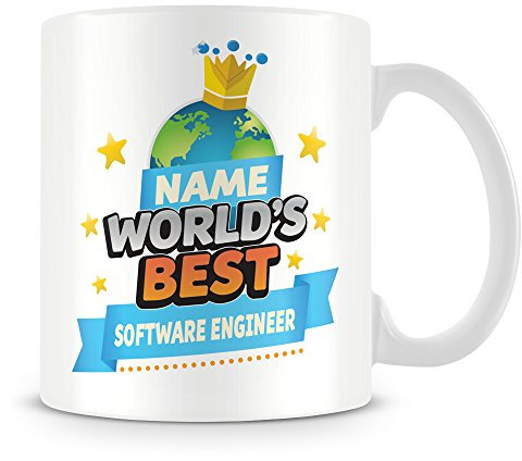 MUGGZ Software Engineer Mug - World's Best Personalised Cup with Name - Blue