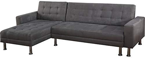habitat et jardin Ecksofa reversibel mit Schlaffunktion Theo- 4 Personen - Grau