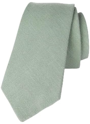 Spring Notion Herren-Krawatte aus Leinen-Mischgewebe, Salbei, Einheitsgröße