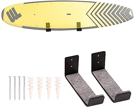 REDCAMP Surfboard Display Wandregal, Sup Rack Surfbrett Wandhalterung Aufbewahrung Halter Surf Paddle Surf Board Aufhänger 2er Set