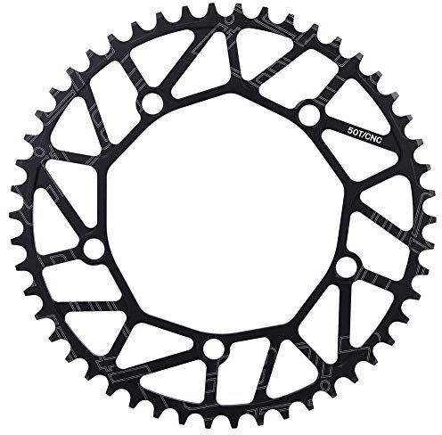 VGEBY Fahrradkettenblatt, Outdoor Positive und Negative Zähne im Freien 130BCD Kurbel Single Disc Bike Single Speed Kettenblatt 50 52 54 56 58T(50T)