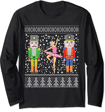 Pull de Noël laid Casse-Noisette dans Funny Christmas Manche Longue